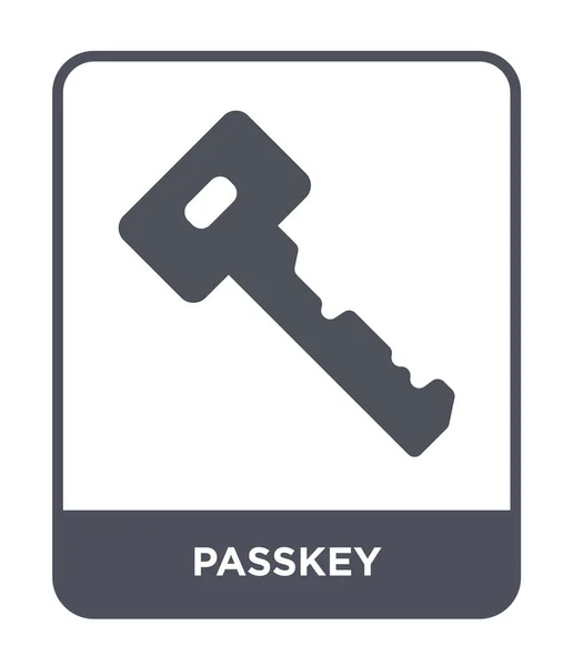 Nyckel Symbolen Trendig Designstil Lösenordsnyckel Ikonen Isolerad Vit Bakgrund Lösenordsnyckel — Stock vektor