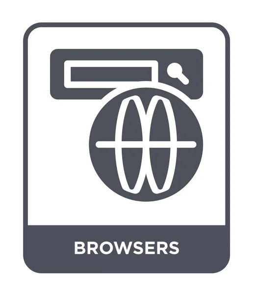 Icona Del Browser Stile Design Alla Moda Icona Del Browser — Vettoriale Stock