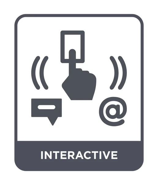 Interactieve Pictogram Trendy Stijl Interactieve Pictogram Geïsoleerd Een Witte Achtergrond — Stockvector