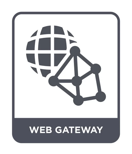 Ícone Web Gateway Estilo Design Moderno Ícone Web Gateway Isolado — Vetor de Stock