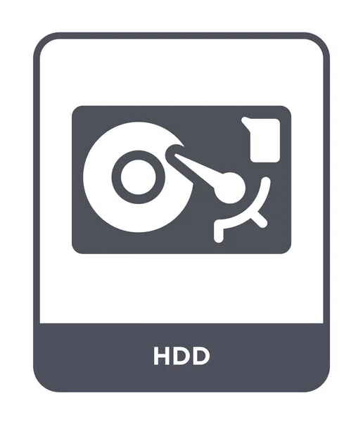 时尚设计风格的 Hdd 在白色背景上隔离的 Hdd Hdd 矢量图标简单而现代的平面符号为网站 应用程序 Hdd 图标矢量插图 Eps10 — 图库矢量图片