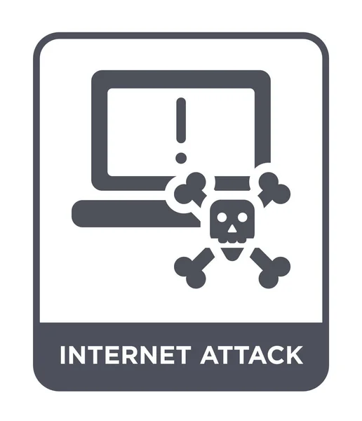 Internet Attack Ikone Trendigen Design Stil Internet Angriff Symbol Isoliert — Stockvektor