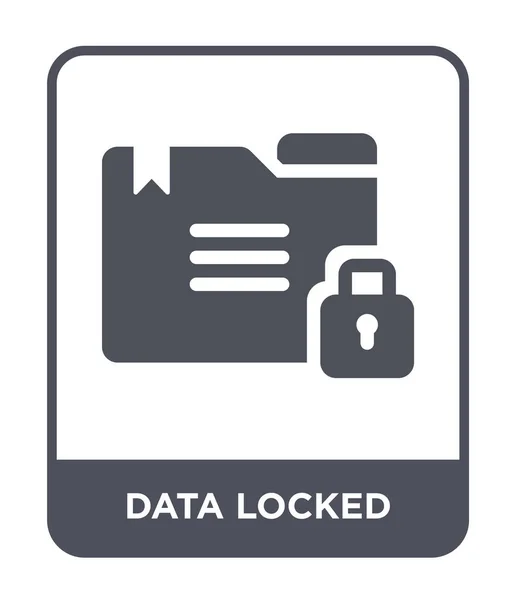 Data Locked Icon Trendigen Design Stil Datensperrsymbol Isoliert Auf Weißem — Stockvektor