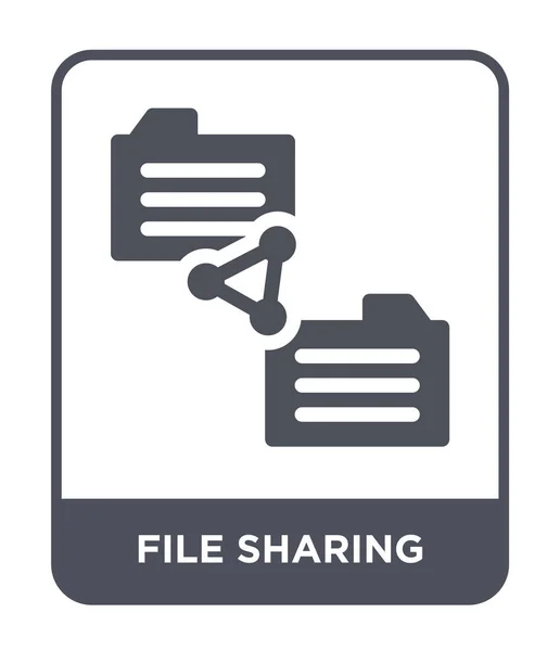 Ícone Compartilhamento Arquivos Estilo Design Moderno Ícone Compartilhamento Arquivos Isolado — Vetor de Stock