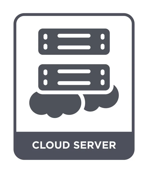 Ikona Serveru Cloud Módní Design Stylu Ikona Serveru Cloudu Izolované — Stockový vektor