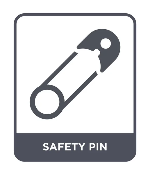 Ikona Bezpieczeństwa Pin Modny Styl Ikona Bezpieczeństwa Pin Białym Tle — Wektor stockowy
