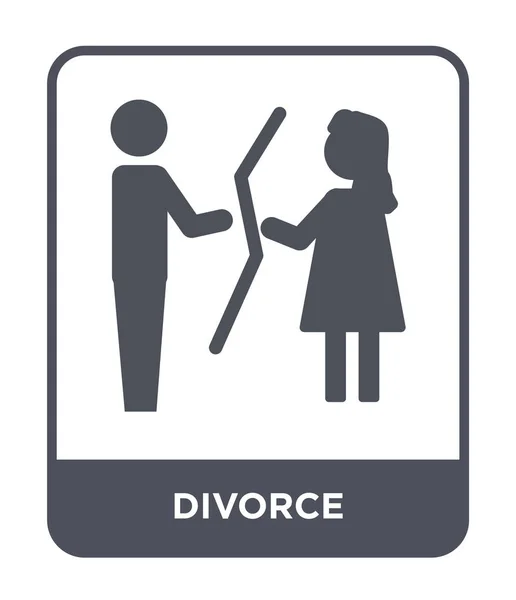 トレンディなデザイン スタイルのアイコンで離婚 離婚のアイコンは 白い背景で隔離 離婚ベクトル アイコン シンプルでモダンなフラット記号 — ストックベクタ