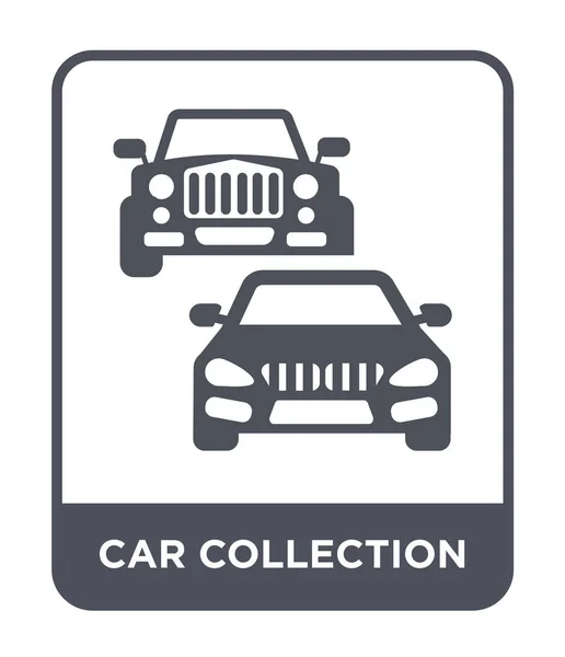 Икона Коллекции Автомобилей Модном Дизайнерском Стиле Иконка Коллекции Автомобилей Выделена — стоковый вектор