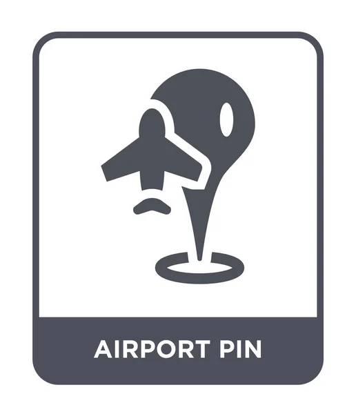 Значок Штифта Аеропорту Модному Стилі Дизайну Значок Штифта Аеропорту Ізольовано — стоковий вектор