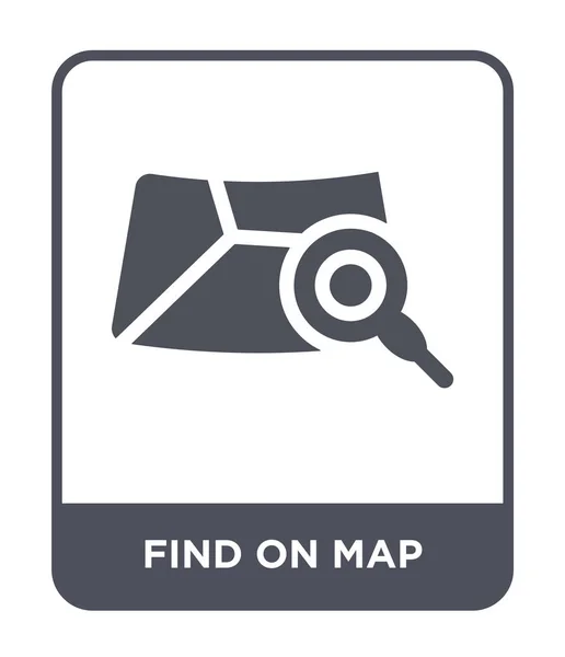 Encontrar Icono Del Mapa Estilo Diseño Moda Encontrar Icono Del — Vector de stock