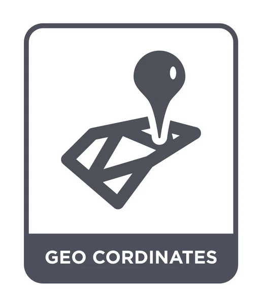 Geo Cordinates Icono Estilo Diseño Moda Geo Cordinates Icono Aislado — Vector de stock