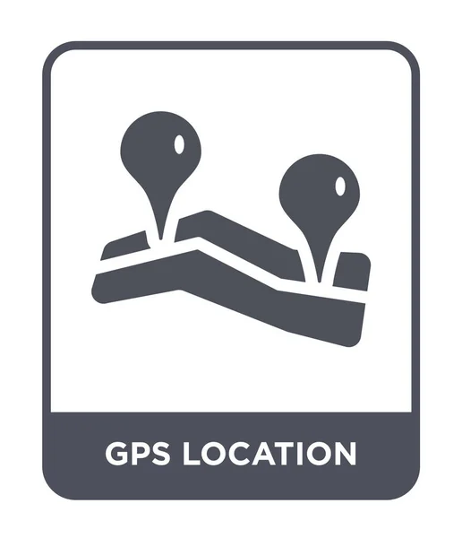 Gps Icono Ubicación Estilo Diseño Moda Gps Icono Ubicación Aislado — Vector de stock