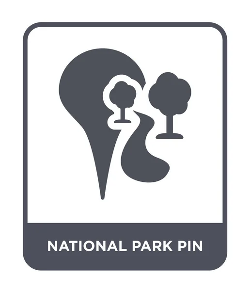 Ikon Taman Pin Nasional Dalam Gaya Desain Trendi Ikon Pin - Stok Vektor