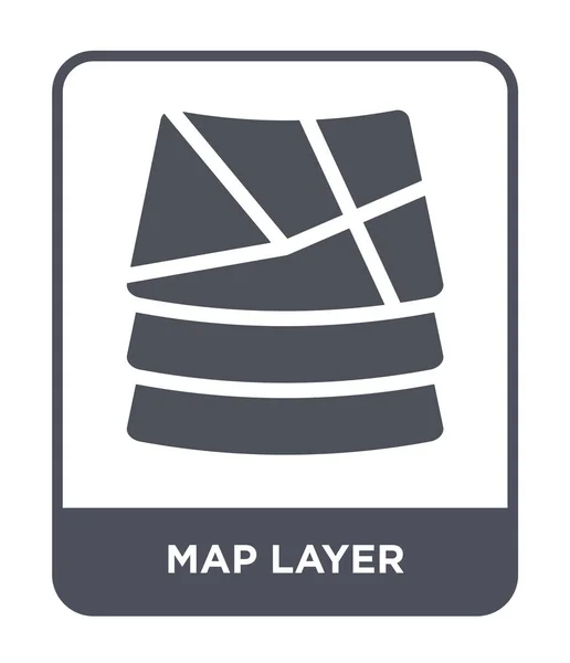 Icono Capa Mapa Estilo Diseño Moda Icono Capa Mapa Aislado — Vector de stock