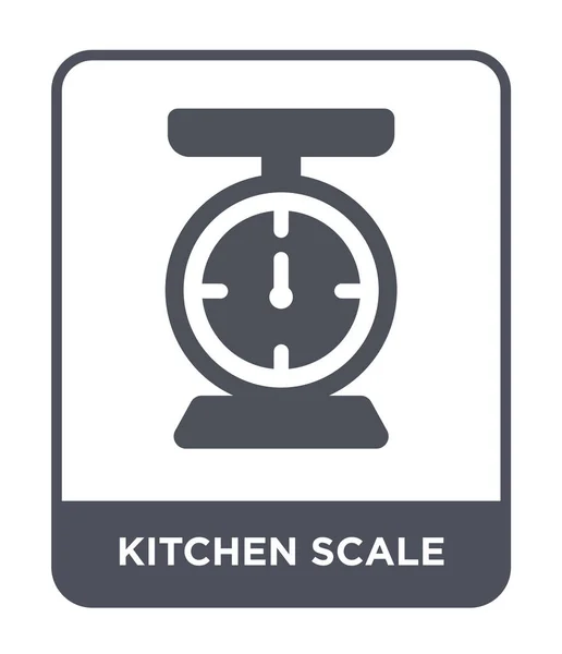 Icono Escala Cocina Estilo Diseño Moda Icono Escala Cocina Aislado — Vector de stock