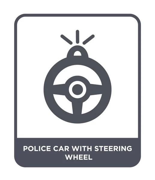 Αστυνομία Αυτοκινήτου Τιμόνι Εικονίδιο Στην Μοντέρνα Στυλ Σχεδιασμού Αστυνομία Αυτοκινήτου — Διανυσματικό Αρχείο