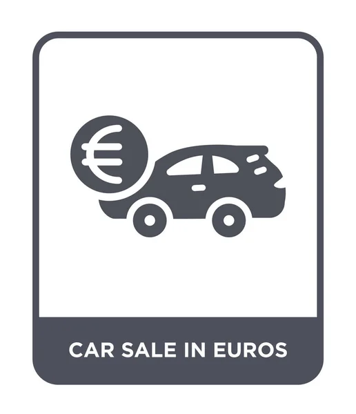 Autó Értékesítés Euró Ikon Trendi Design Stílusban Autó Értékesítés Euró — Stock Vector