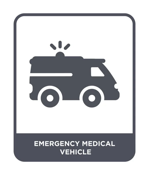 Icono Del Vehículo Médico Emergencia Estilo Diseño Moda Icono Del — Vector de stock