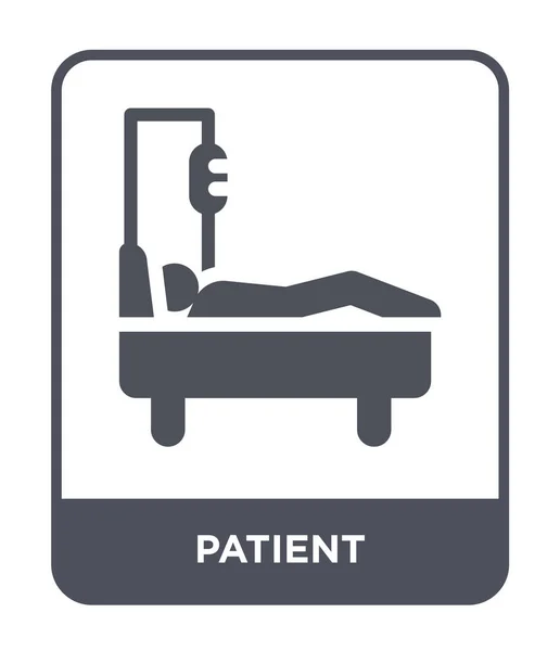 トレンディなデザイン スタイルで患者のアイコン 白い背景で隔離患者のアイコン 患者のベクトル アイコン シンプルでモダンなフラット記号 — ストックベクタ