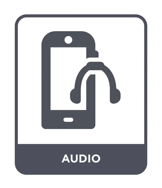 Icono Audio Estilo Diseño Moda Icono Audio Aislado Sobre Fondo — Vector de stock