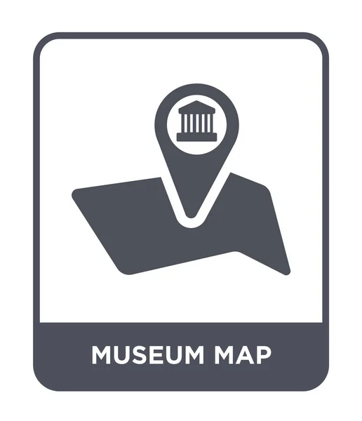 Icono Del Mapa Del Museo Estilo Diseño Moda Museo Mapa — Vector de stock