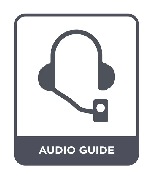 Audioguide Symbol Trendigen Design Stil Audioguide Symbol Isoliert Auf Weißem — Stockvektor