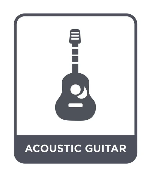 Akoestische Gitaar Pictogram Trendy Stijl Akoestische Gitaar Pictogram Geïsoleerd Een — Stockvector