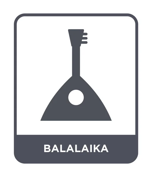 在时尚的设计风格巴拉莱卡图标 在白色背景上隔离的巴拉莱卡图标 巴拉莱卡矢量图标简单和现代平面符号 — 图库矢量图片
