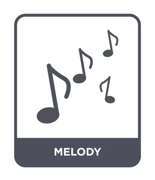 Ícone Melodia Estilo Design Moderno Ícone Melodia Isolado Fundo Branco — Vetor de Stock