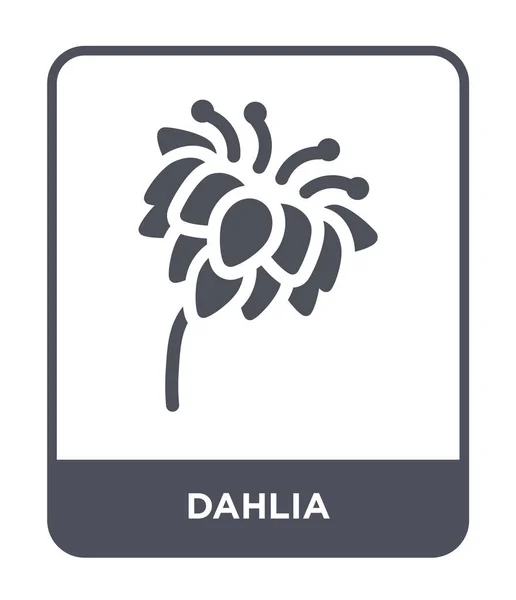 Dahlia Ikonen Trendig Designstil Dahlia Ikonen Isolerad Vit Bakgrund Dahlia — Stock vektor