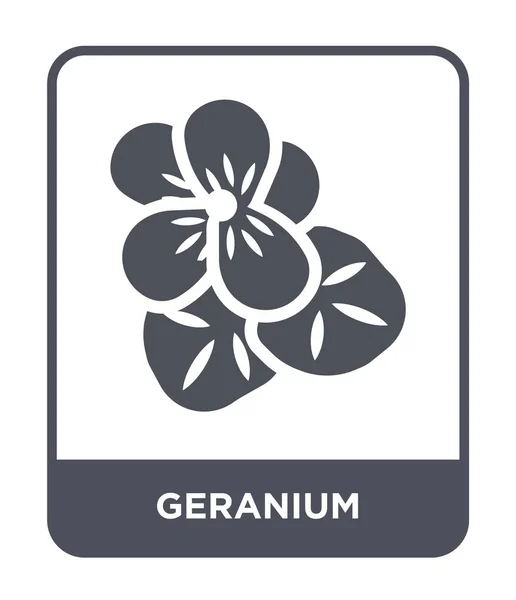 Icône Géranium Dans Style Design Tendance Icône Géranium Isolé Sur — Image vectorielle