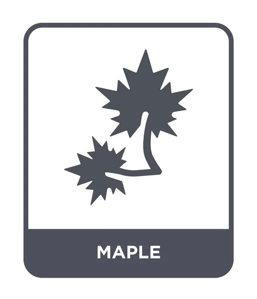 Maple Pictogram Trendy Stijl Maple Pictogram Geïsoleerd Een Witte Achtergrond — Stockvector