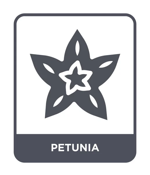 Petunia Ikonen Trendig Designstil Petunia Ikonen Isolerad Vit Bakgrund Petunia — Stock vektor