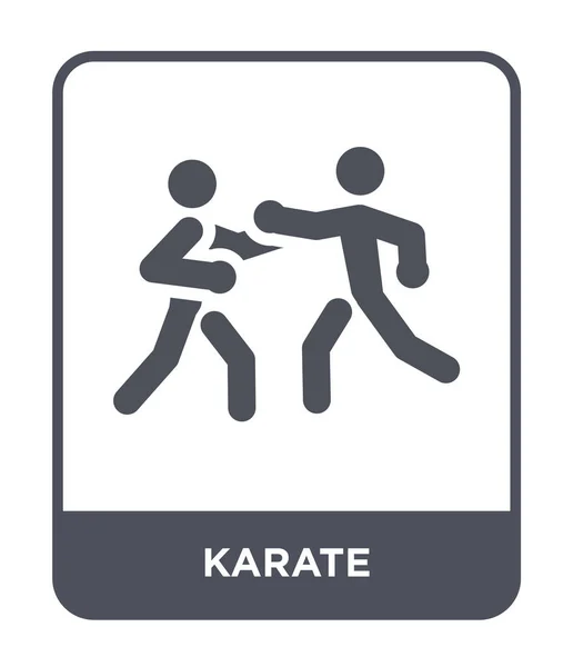 Karate Ikonen Trendig Designstil Karate Ikonen Isolerad Vit Bakgrund Karate — Stock vektor