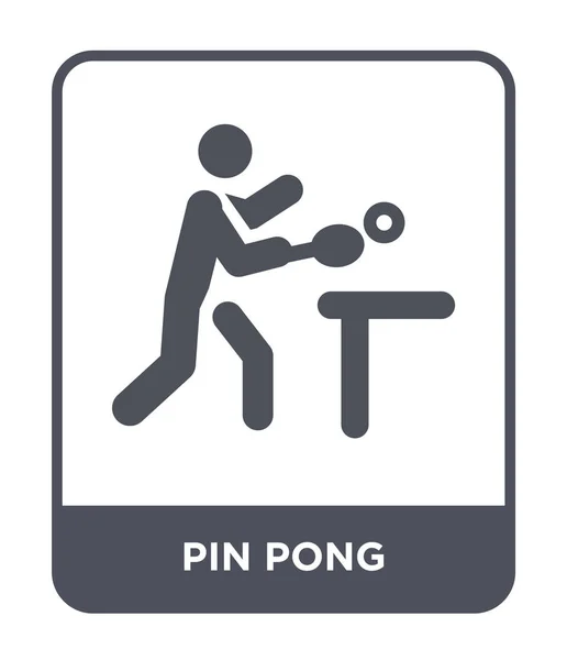 Pin Pong Ícone Estilo Design Moderno Pin Pong Ícone Isolado — Vetor de Stock