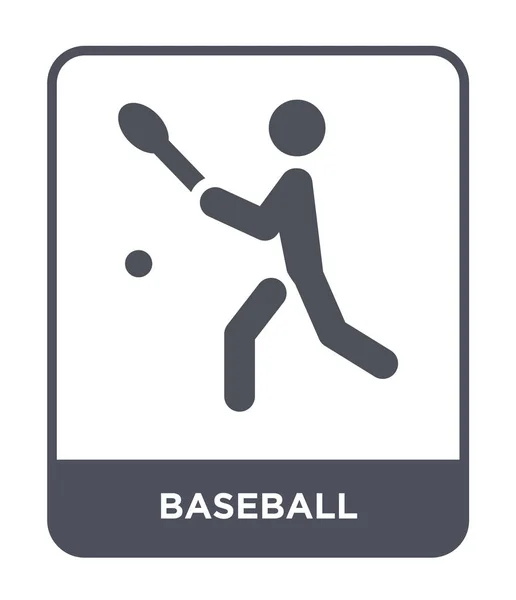トレンディなデザイン スタイルの野球のアイコン 野球のアイコンは 白い背景で隔離 野球ベクトル アイコン シンプルでモダンなフラット記号 — ストックベクタ