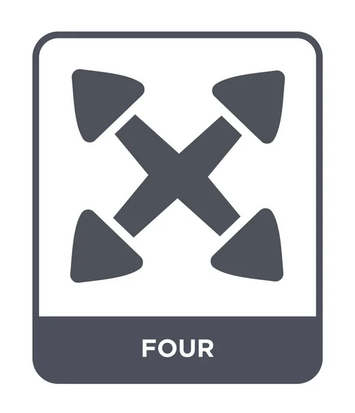 Cuatro Icono Estilo Diseño Moda Cuatro Icono Aislado Sobre Fondo — Vector de stock