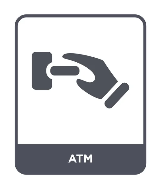 Ícone Atm Estilo Design Moderno Ícone Atm Isolado Fundo Branco — Vetor de Stock