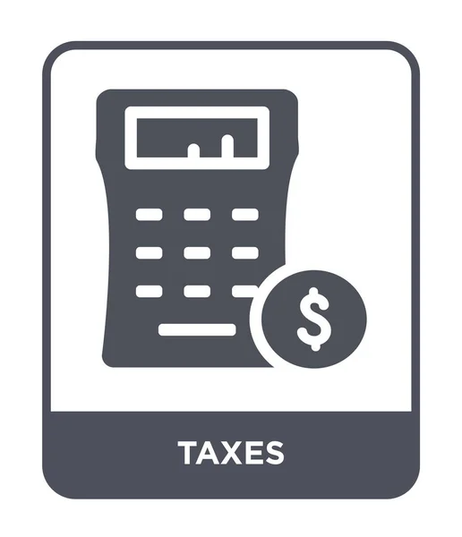 Taxes Icon Trendy Design Style Taxes Icon Isolated White Background — Stock Vector