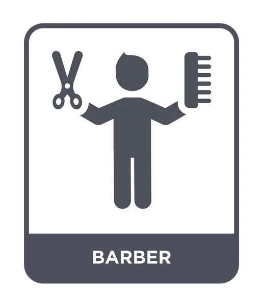 Icono Barbero Estilo Diseño Moda Icono Barbero Aislado Sobre Fondo — Vector de stock