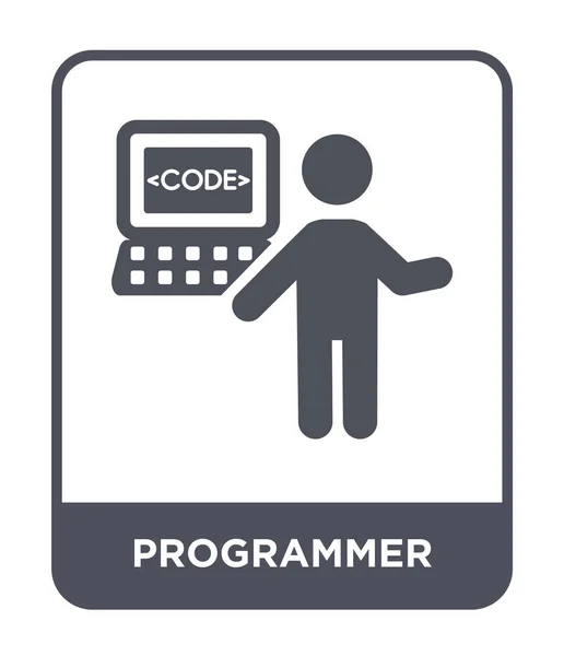 Icono Del Programador Estilo Diseño Moda Icono Del Programador Aislado — Vector de stock