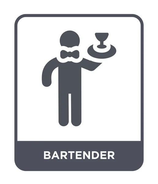 Ícone Bartender Estilo Design Moderno Ícone Bartender Isolado Fundo Branco — Vetor de Stock