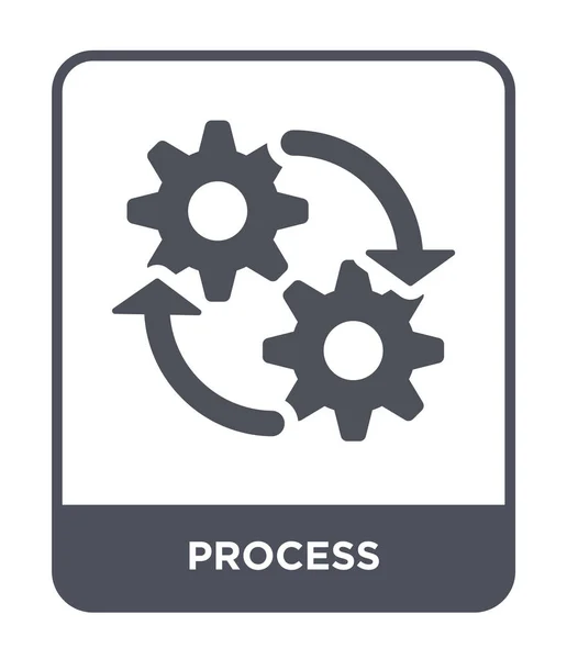 Prozess Icon Trendigen Design Stil Prozess Symbol Isoliert Auf Weißem — Stockvektor
