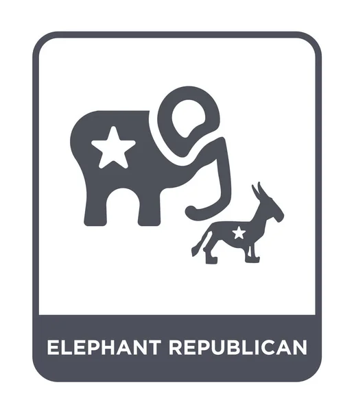 Elefánt Republikánus Ikon Trendi Design Stílusban Elefánt Republikánus Ikon Elszigetelt — Stock Vector