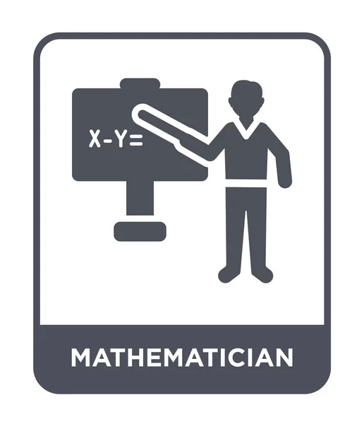 Mathematiker Ikone Trendigen Design Stil Mathematiker Symbol Isoliert Auf Weißem — Stockvektor