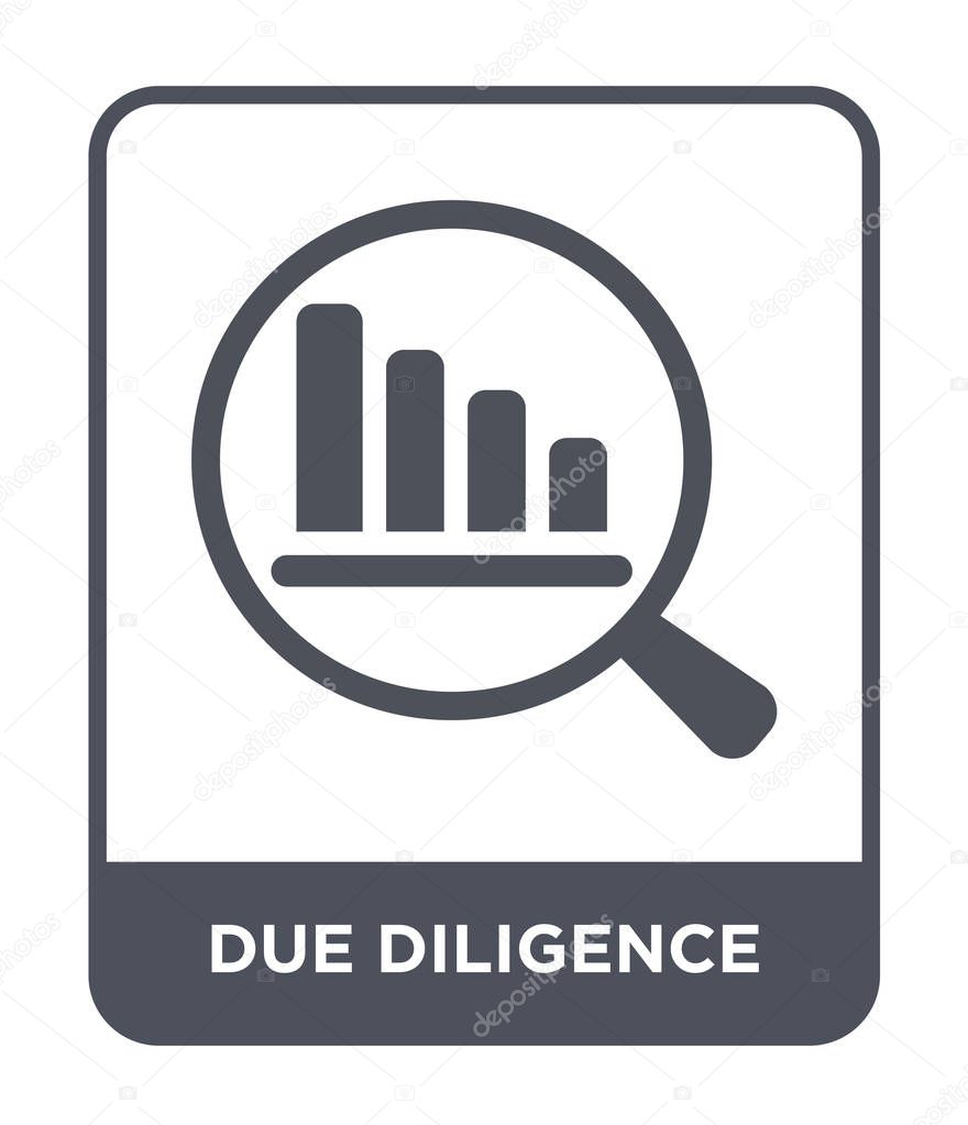 due diligence icon in trendy design style. due diligence icon isolated on white background. due diligence vector icon simple and modern flat symbol.