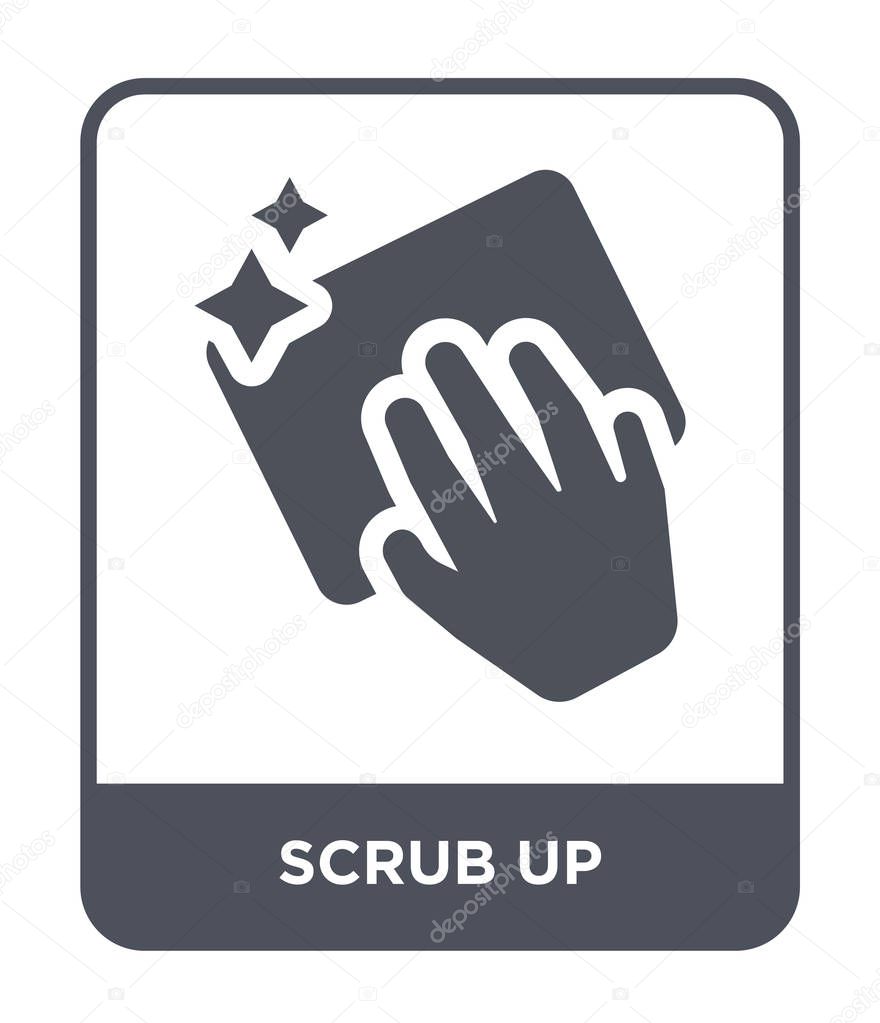 Scrub up icon in trendy design style. scrub up icon isolated on white background. scrub up vector icon simple and modern flat symbol.