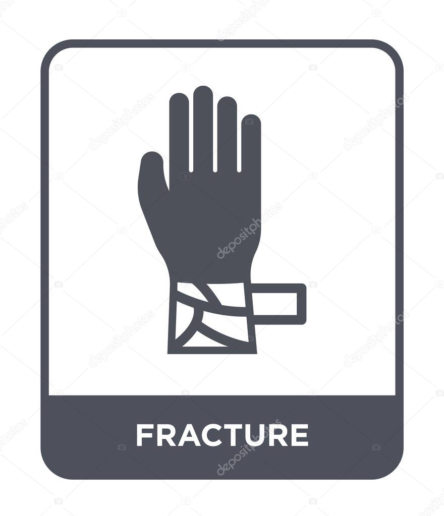 Fracture icon in trendy design style. fracture icon isolated on white background. fracture vector icon simple and modern flat symbol.