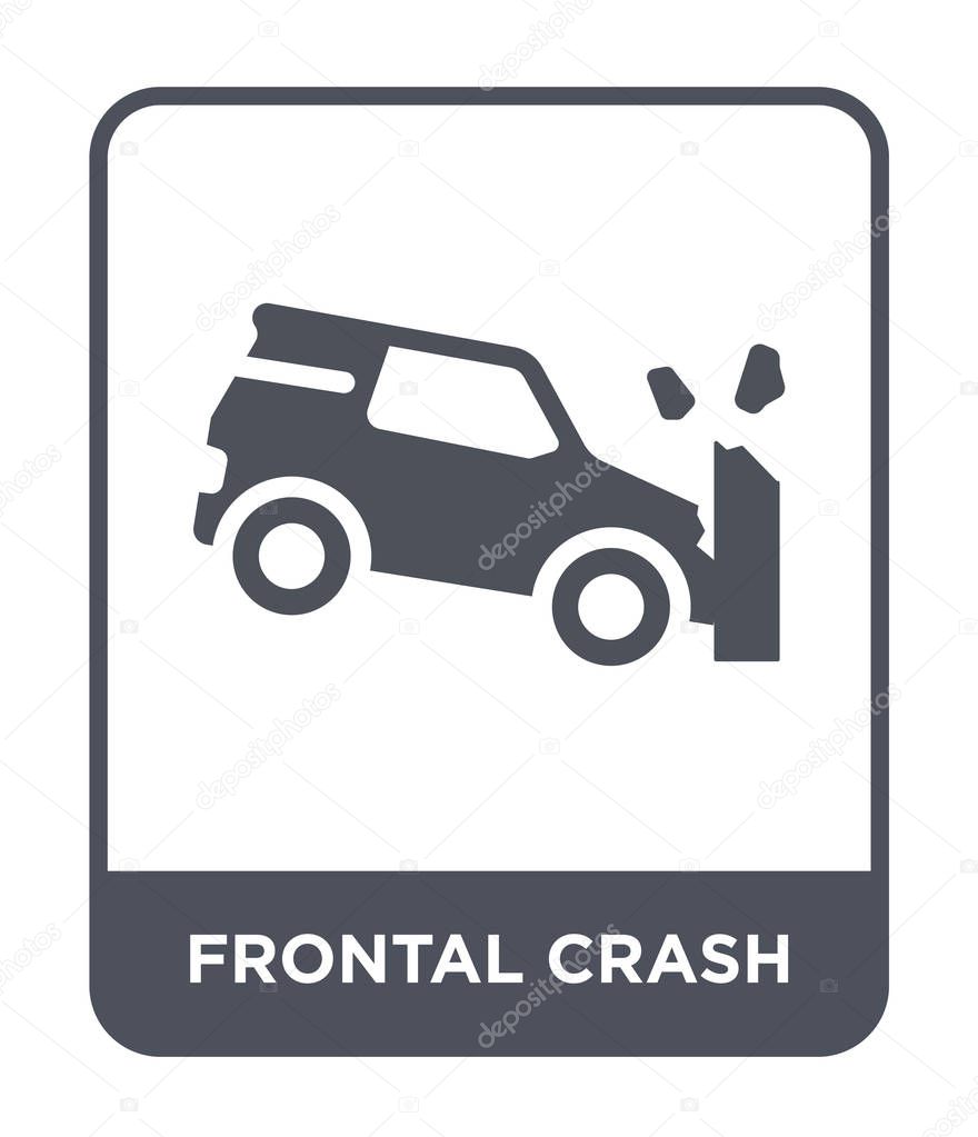 Frontal crash icon in trendy design style. frontal crash icon isolated on white background. frontal crash vector icon simple and modern flat symbol.