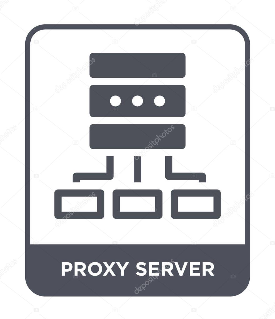 Proxy server icon in trendy design style. proxy server icon isolated on white background. proxy server vector icon simple and modern flat symbol.
